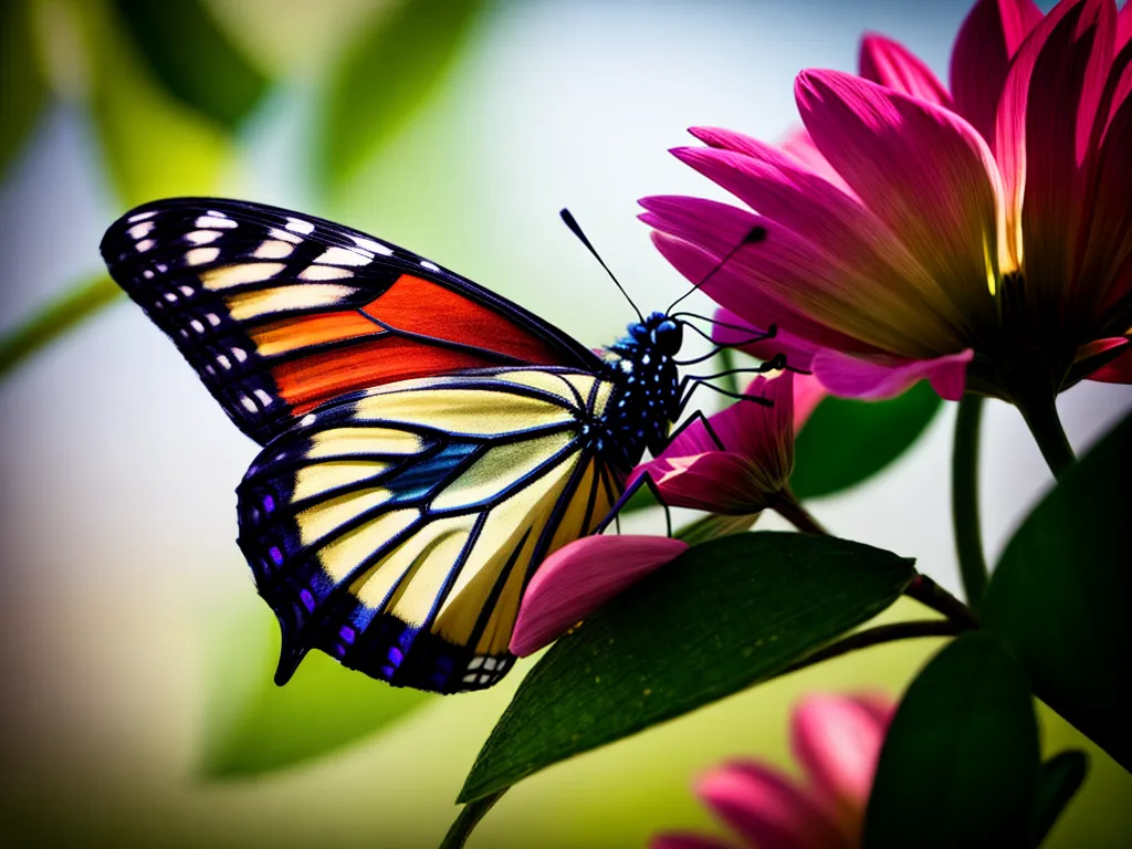Artigo selecionado: Sonhar com Borboleta: O Significado por Trás da Mariposa Reluzente 6 Fotos borboleta colorida flor deslumbrante