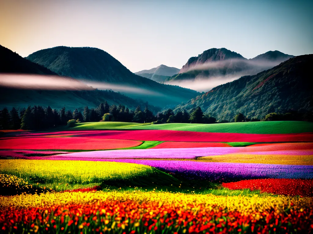 Fotos campo flores coloridas sonhos 1