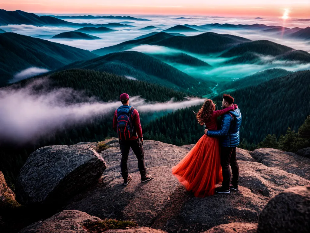 Sonhar com Voar 10. O Poder do Amor: Descubra o Significado de Sonhar com Casamento 4 Fotos casal amor por do sol montanha