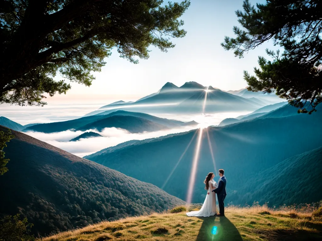 Fotos casal amor topo montanha