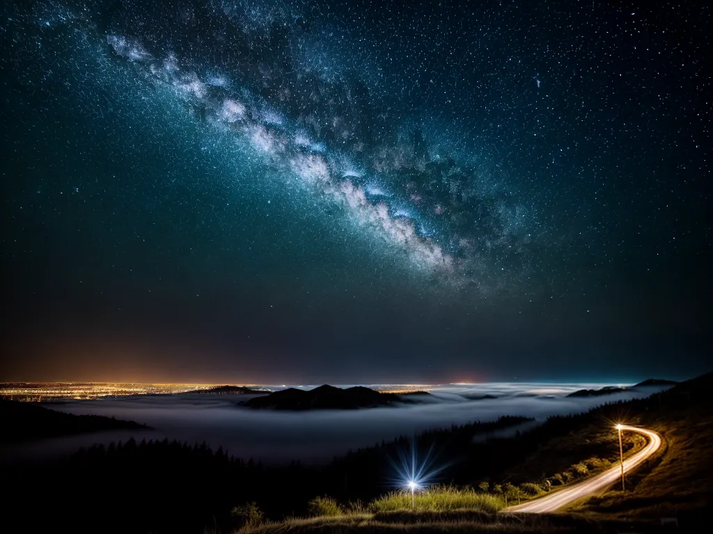 Fotos ceu estrelado lua cheia magico