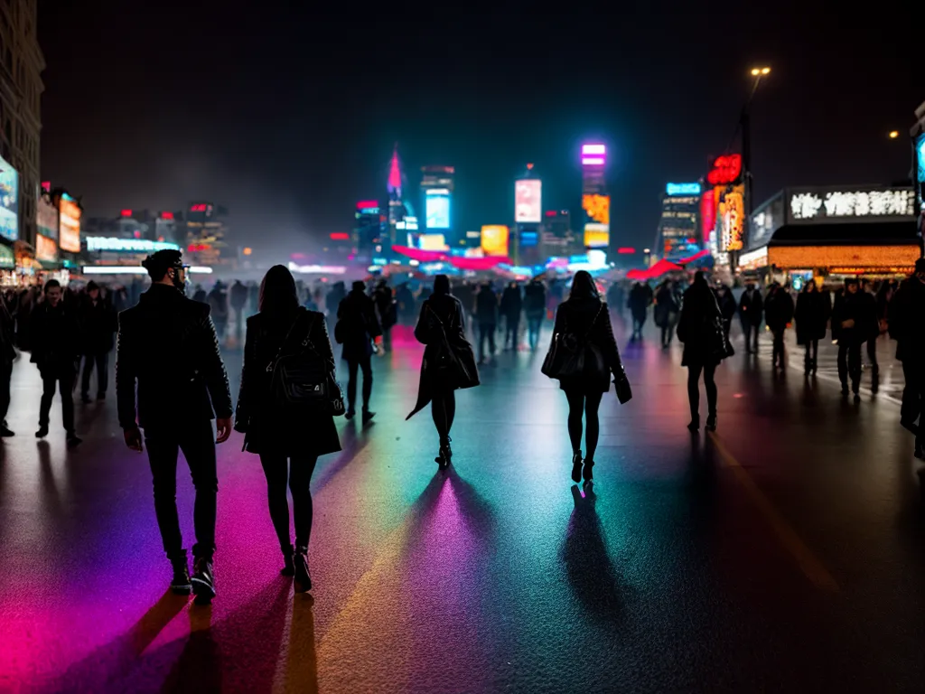 Desejos e Segredos: O Que Significa Sonhar com Vida Noturna? 4 Fotos cidade noturna luzes vibrantes
