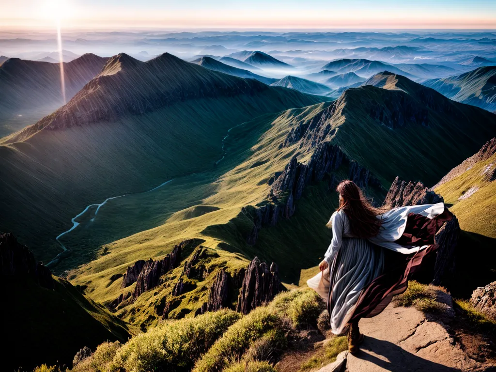 Fotos conquista pessoal por do sol montanha
