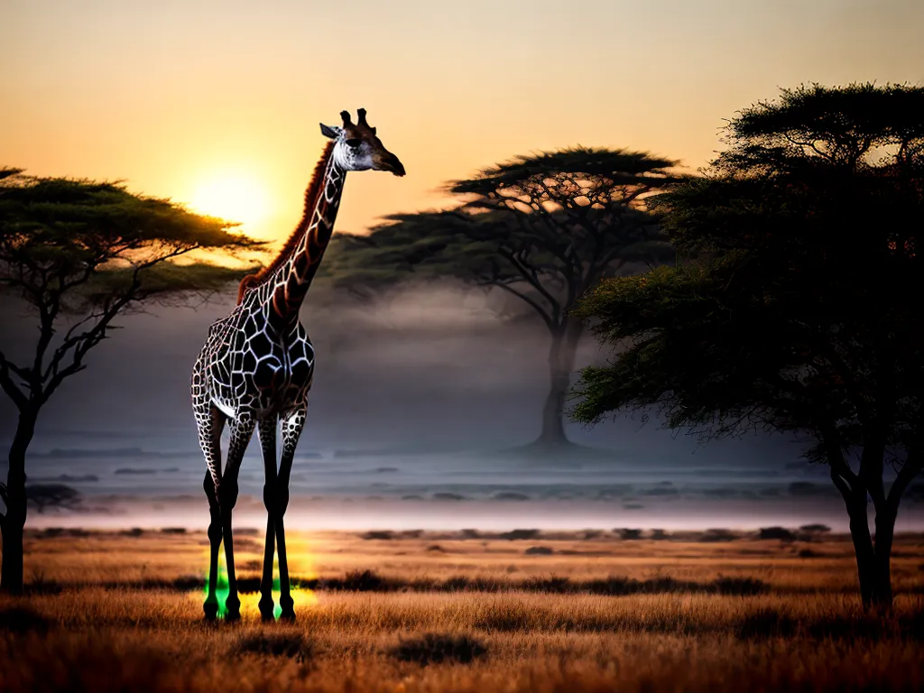 har com Girafa: interpretações surpreendentes sobre sua vida 6 Fotos girafa por do sol africano