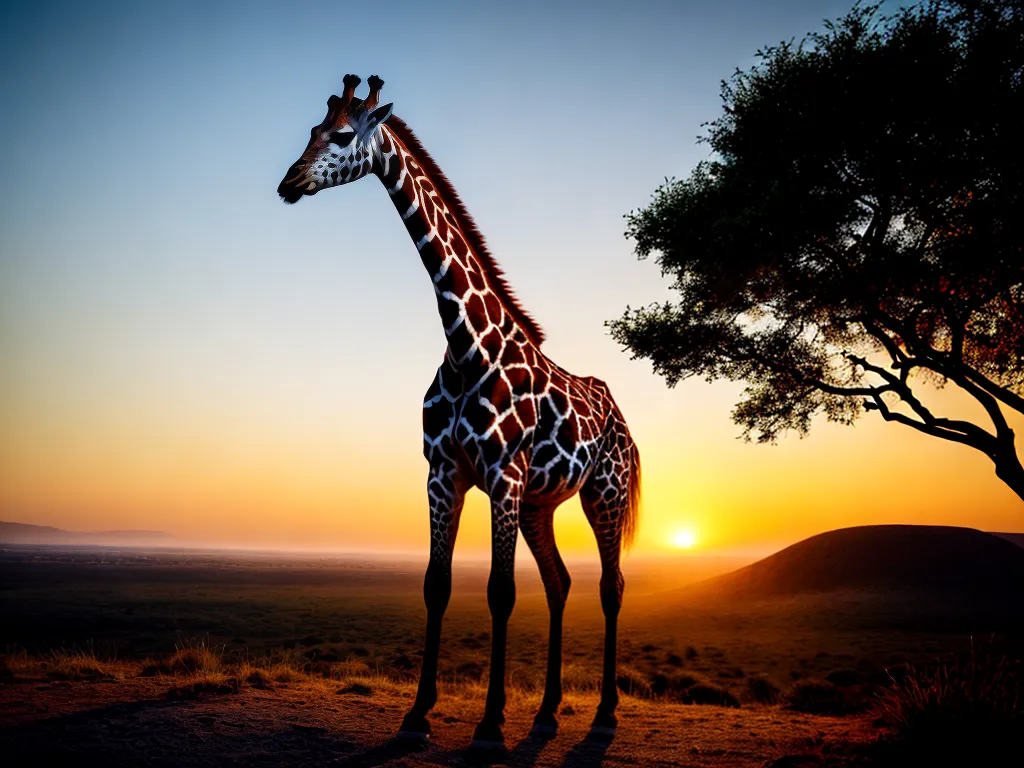 har com Girafa: interpretações surpreendentes sobre sua vida 3 Fotos girafa por do sol beleza unicidade