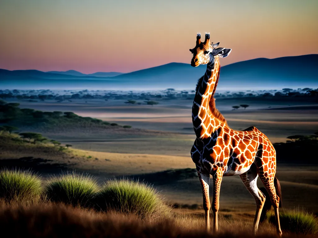 har com Girafa: interpretações surpreendentes sobre sua vida 2 Fotos girafa savana por do sol