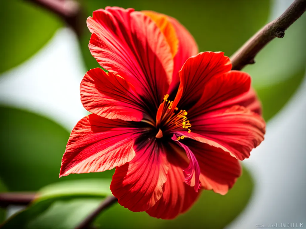 Fotos hibisco vermelho beleza natural