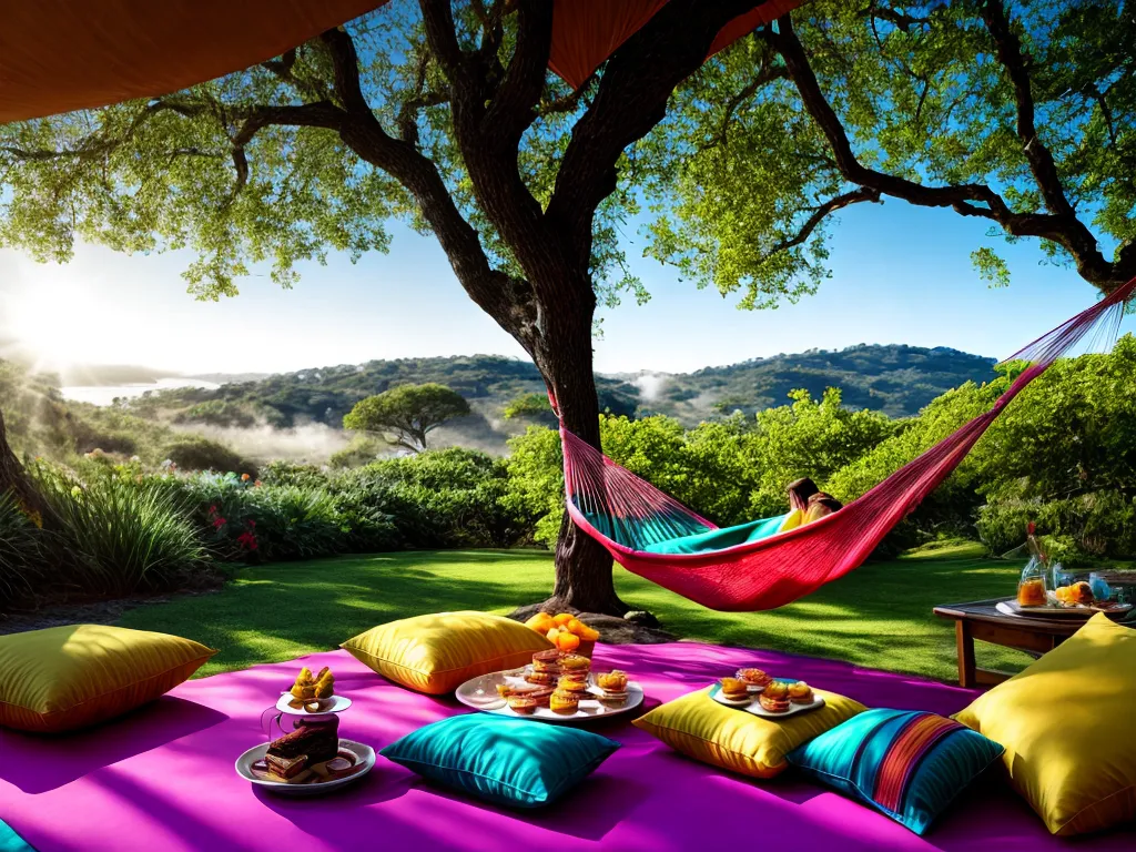 Fotos ilustracao paisagem sonhadora passaros doces hammock