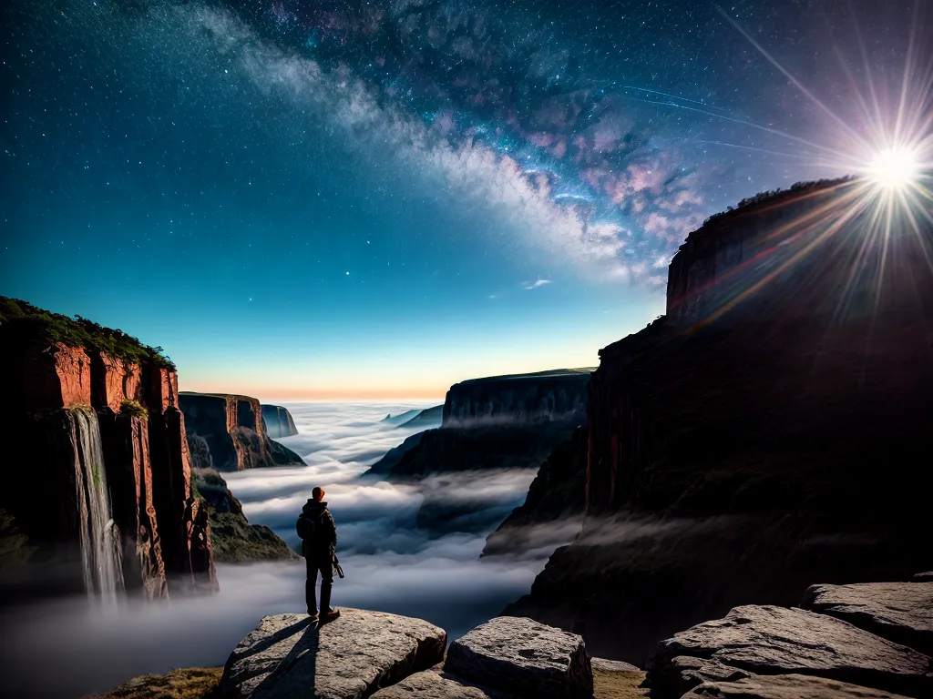 Fotos misterio pessoa cliff ceu estrelas