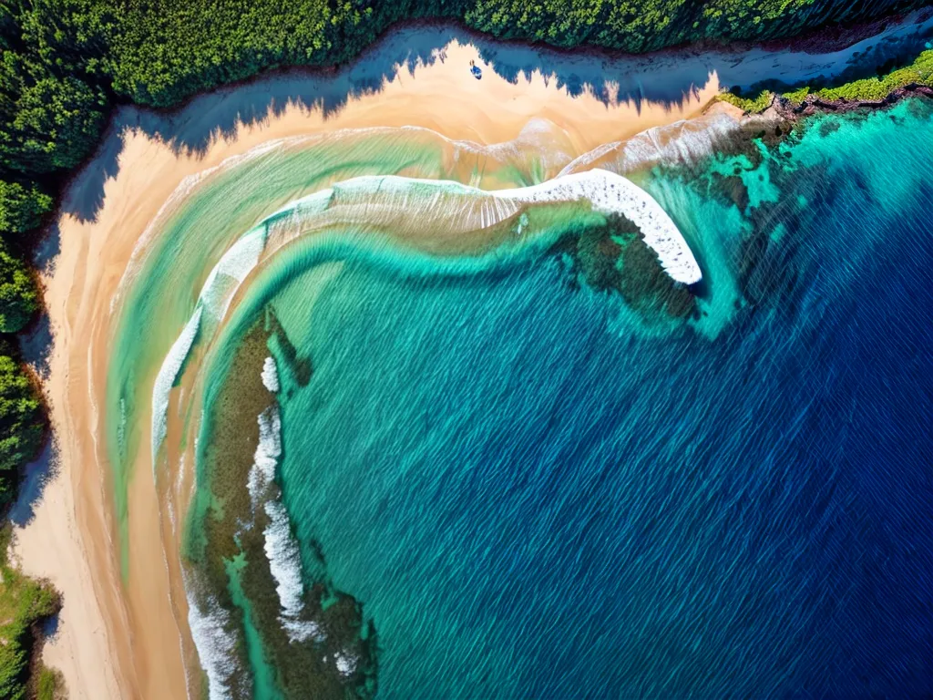 Fotos oceano infinito azul dourado