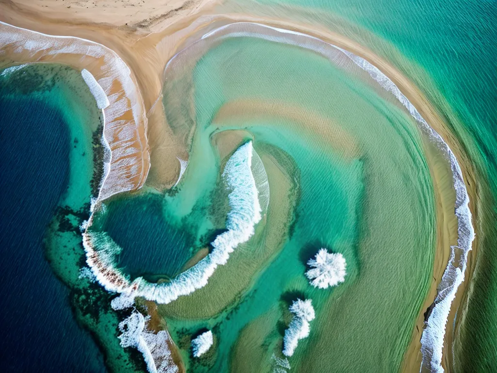 Fotos oceano turquesa ondas reflexo sol