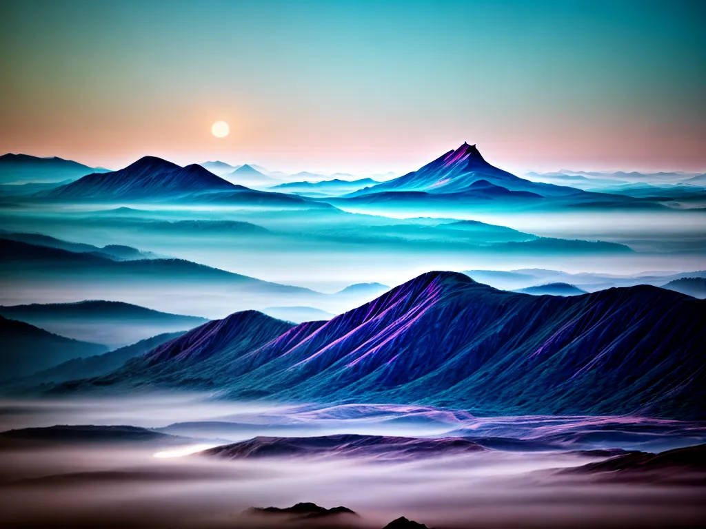Residência Onírica: Desbravando as Regiões da Imaginação durante o Sono 2 Fotos paisagem surreal montanhas coloridas