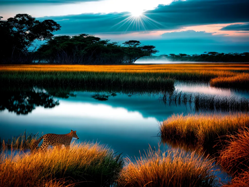 Fotos pantanal por do sol jaguar aves