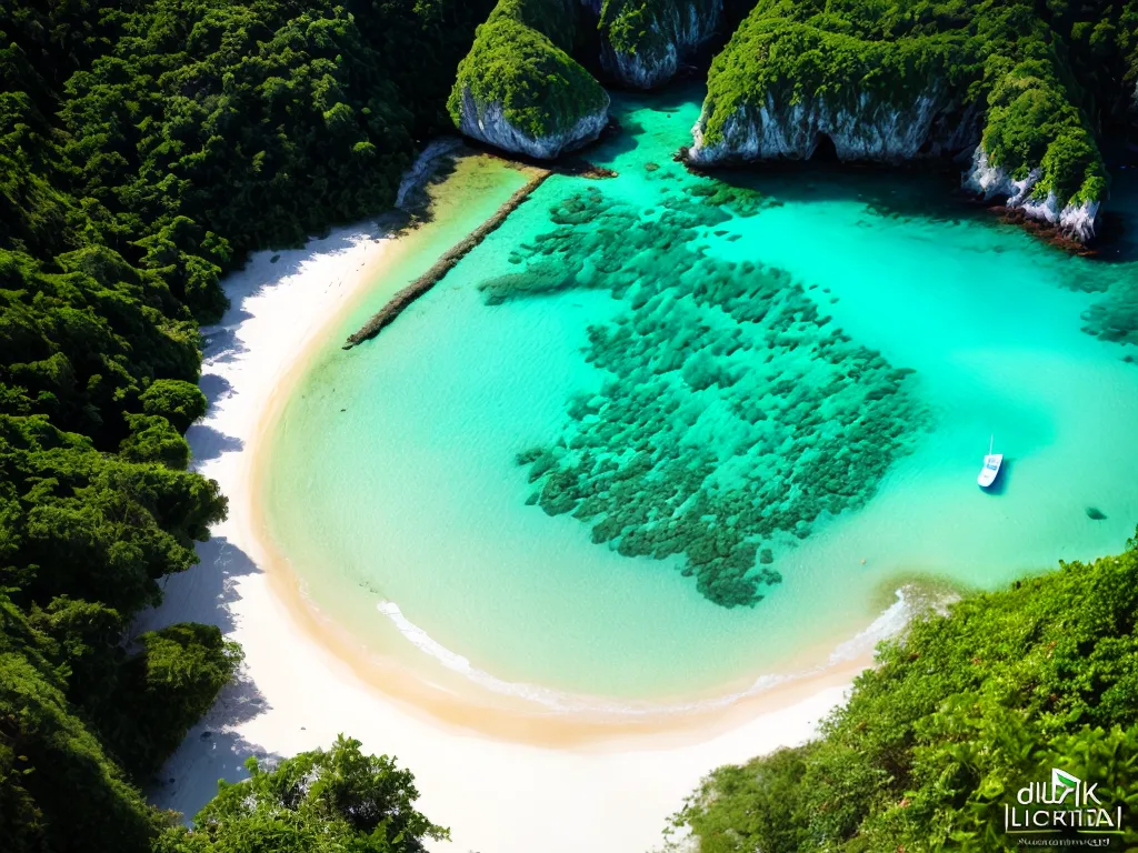Fotos praia paraiso secreto verde aguas turquesa