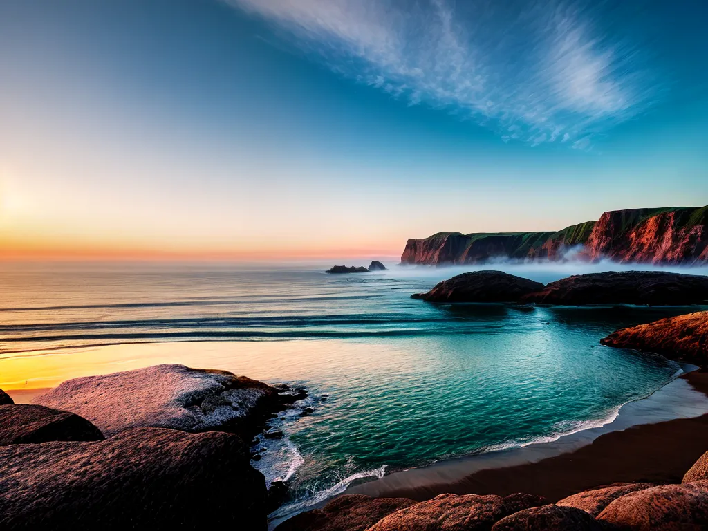 Fotos praia por do sol ondas oceano