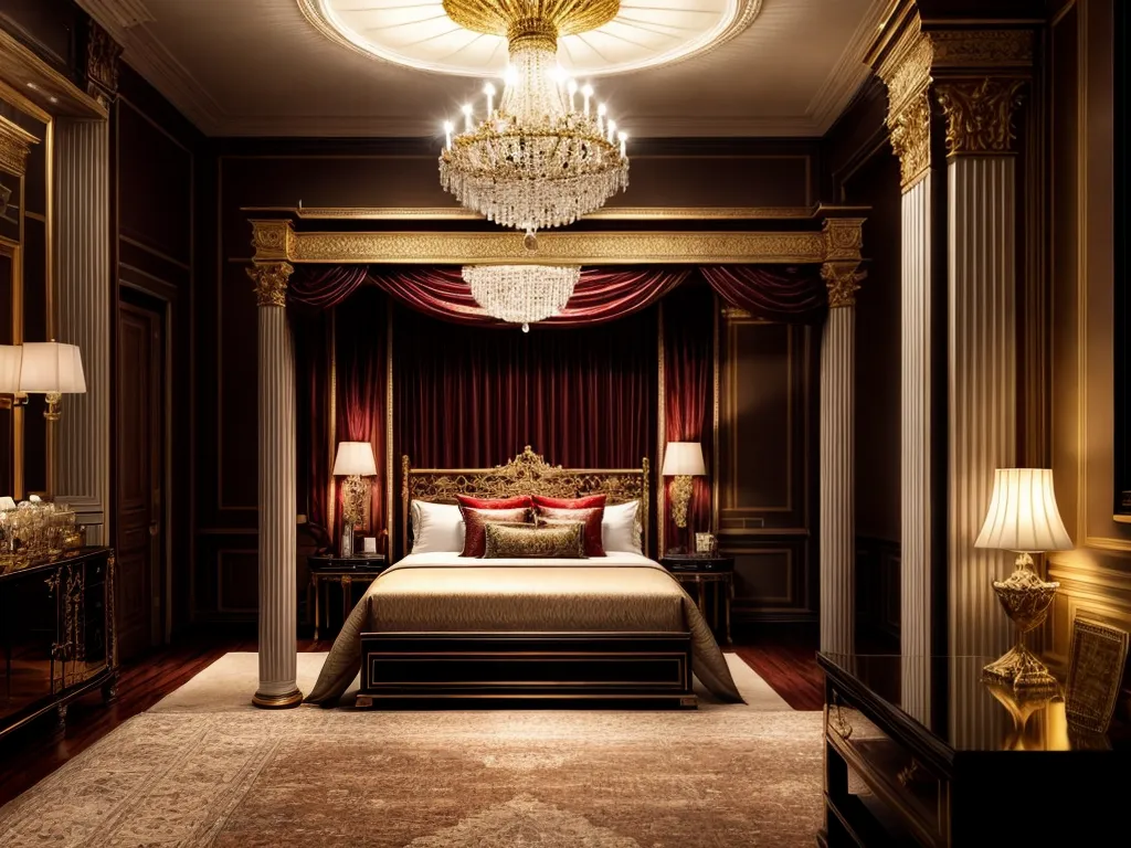 Fotos quarto luxuoso cama seda sonhos