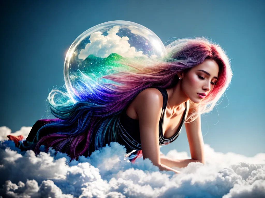 Fotos sonho nuvem simbolos coloridos