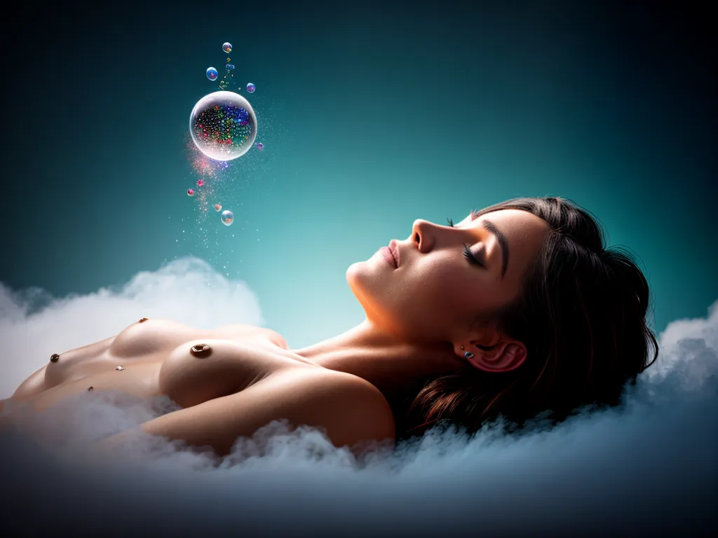 Fotos sonho surrealista flutuando nuvem simbolos