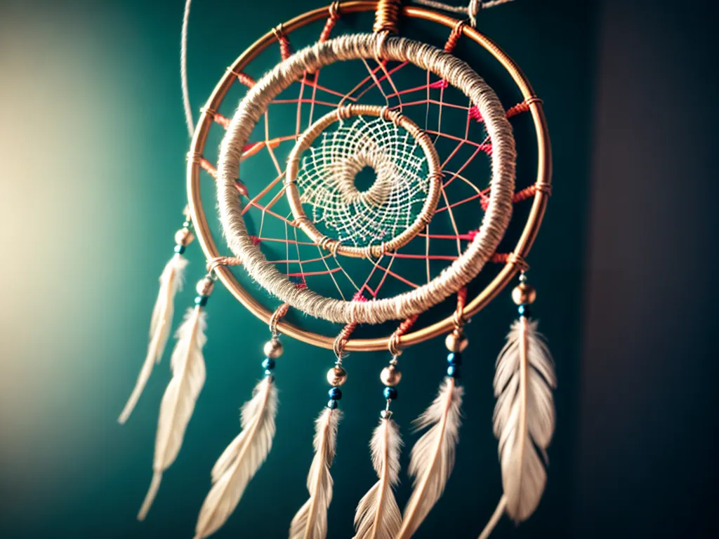 4. Aventure-se pelos Significados Profundos das Cordas dos Sonhos 5 Fotos teia sonhos penas luz suave