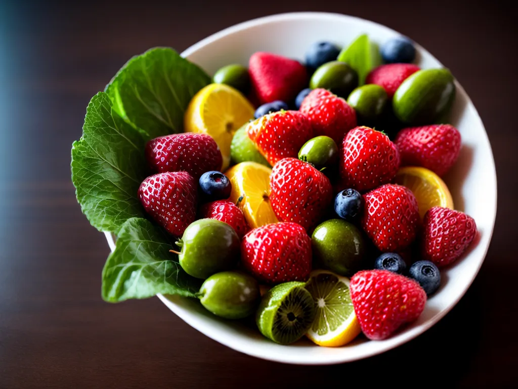 Fotos tigela frutas coloridas diversidade