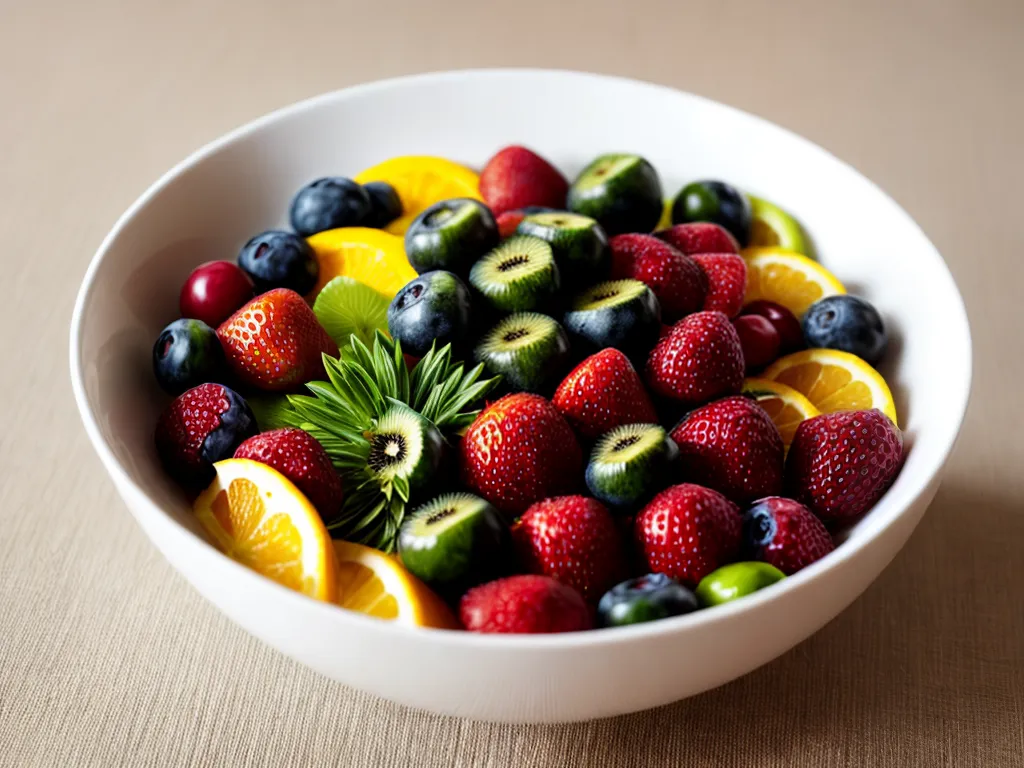 Fotos tigela frutas coloridas sonhos