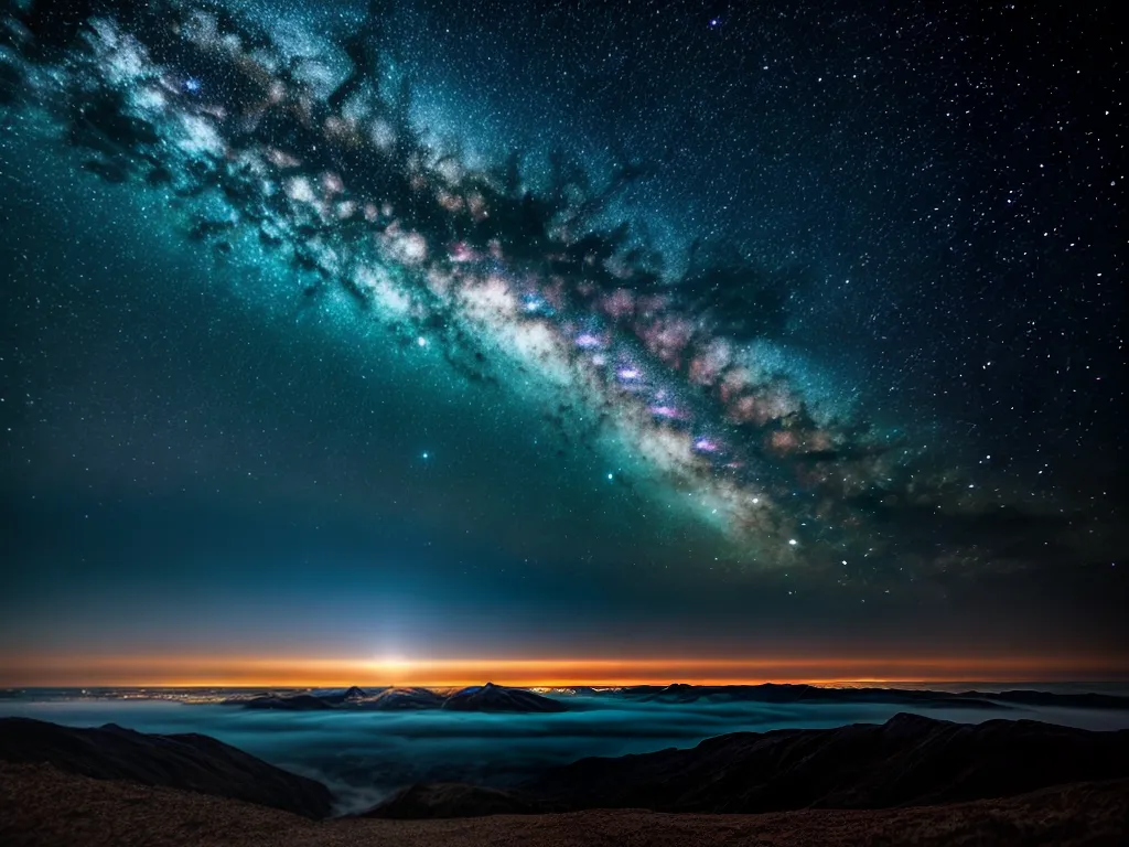 Fotos universo estrelas via lactea magia
