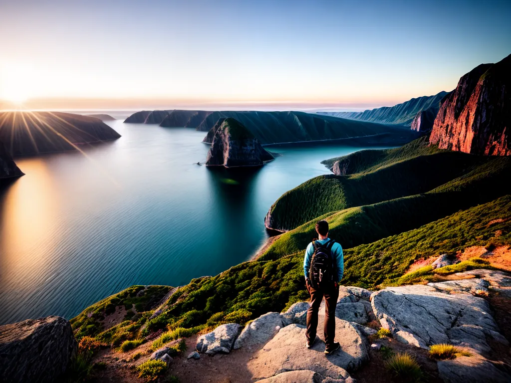 Desvendando os Mistérios das Viagens dos Sonhos 4 Fotos viajante por do sol ilha remota