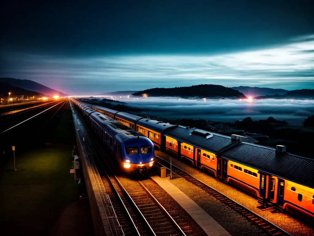Fotos estacao animada destinos plataforma trem
