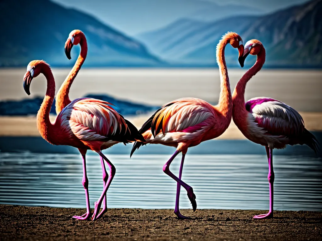 Fotos flamingos lago sereno graca