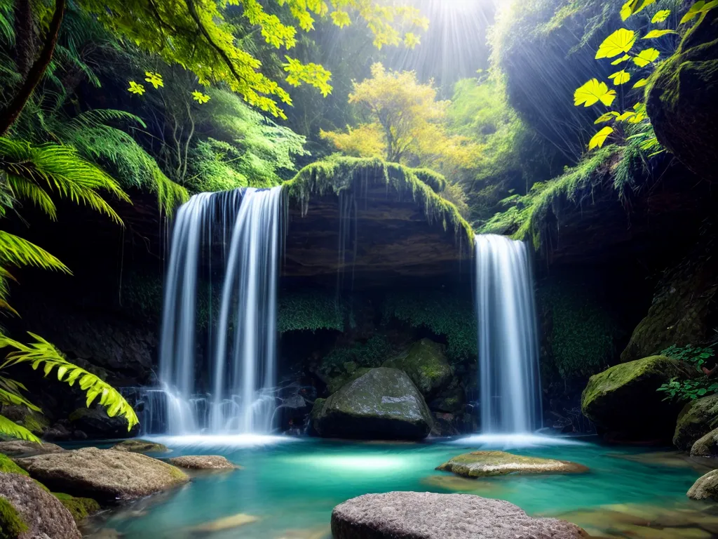 Desvende os Segredos de Sonhar com um Ambiente Encantado 3 Fotos floresta mistica cachoeira piscina cristalina