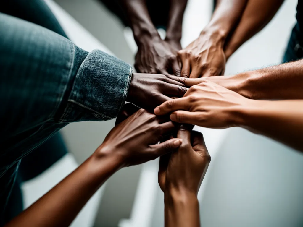Fotos maos diversidade unidade colaboracao