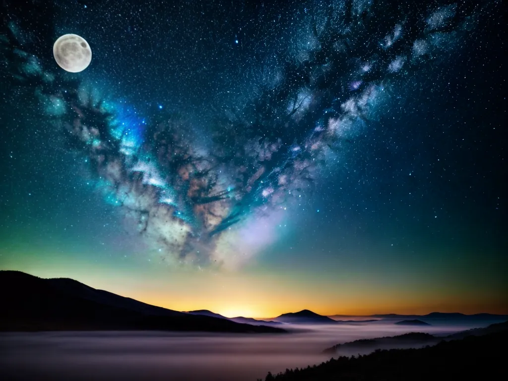 Significados dos Sonhos e Encontrando Paz Interior. 5 Fotos noite estrelada lua cheia paz