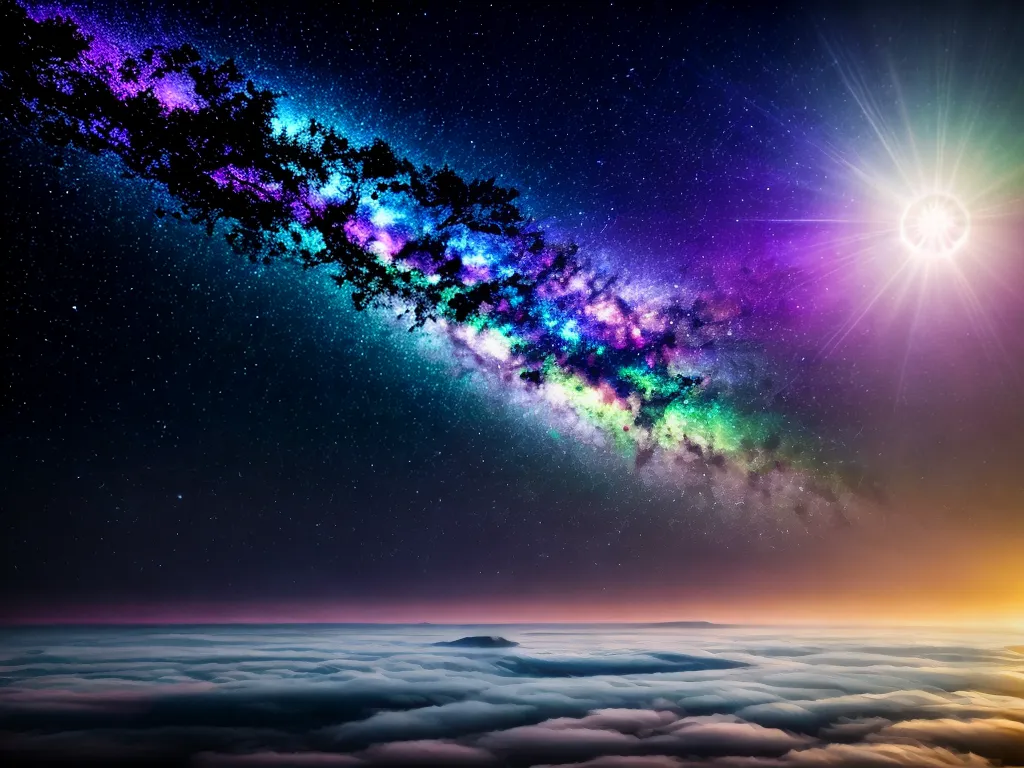 Fotos noite estrelas sonhos coloridos