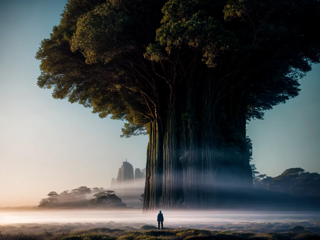 Fotos paisagem surreal gigante nevoeiro