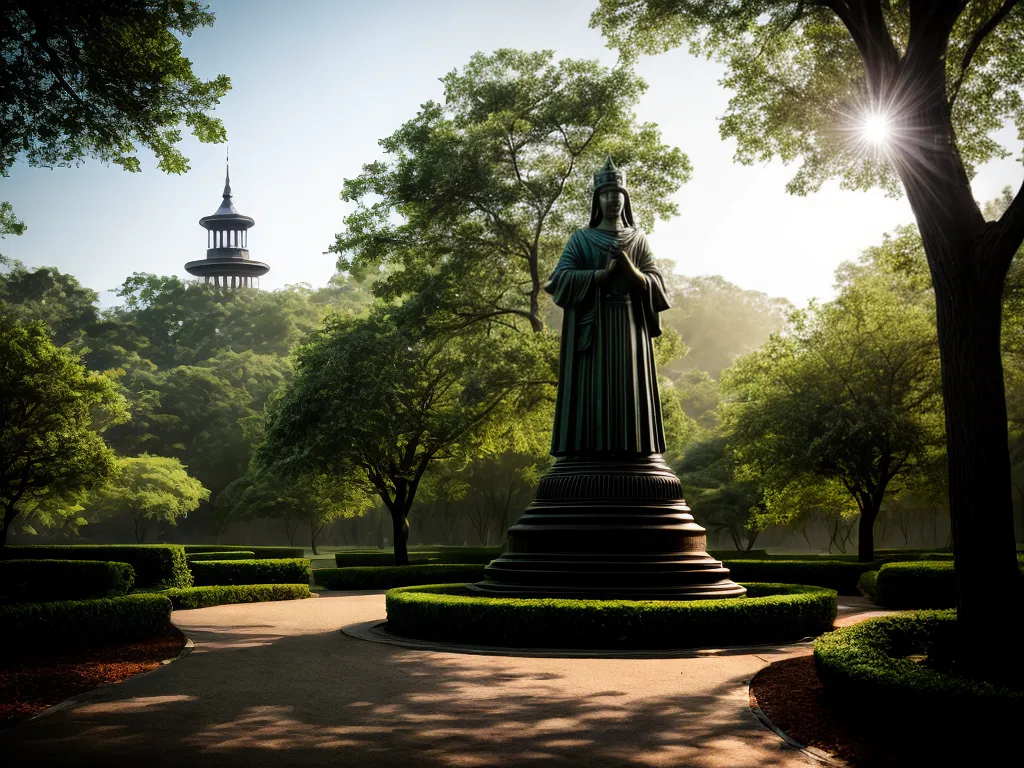 Fotos parque misterioso estatua enigma