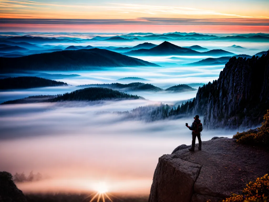 Força nos seus Sonhos Mais Profundos 4 Fotos pessoa solitaria cume montanha por do sol