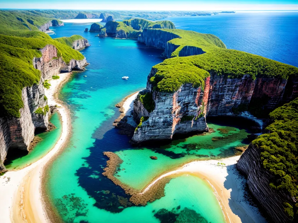 Fotos praia escondida aerea aguas turquesa