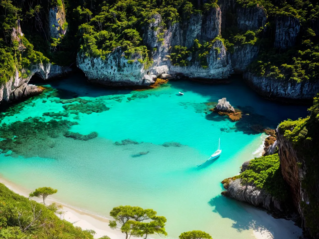 O Significado de Sonhar com Praias Secretas 4 Fotos praia paraiso escondido cliffs agua turquesa