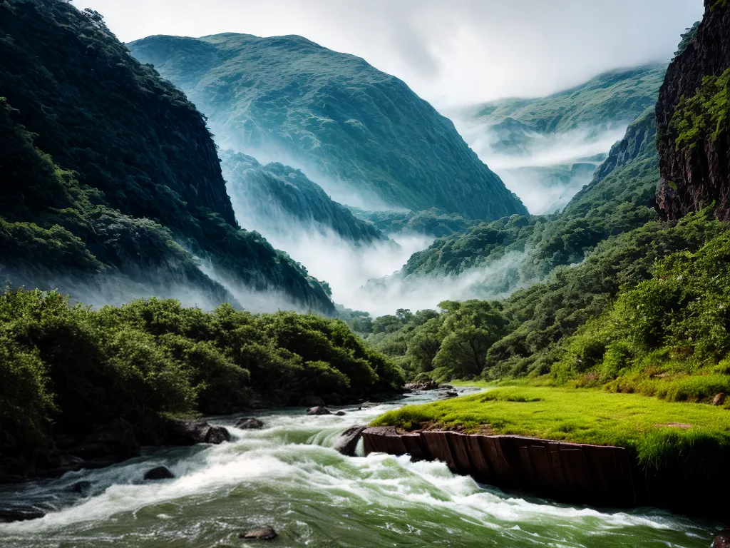 Descubra o Significado de Sonhar com um Rio Turbulento 6 Fotos rio poderoso paisagem verde