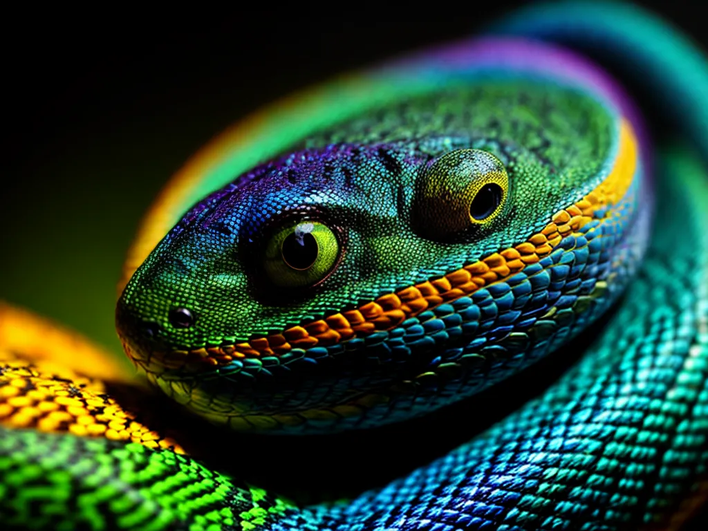 Fotos serpente cores olhos hipnotizantes