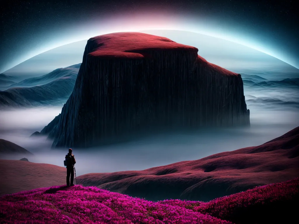 Fotos sonho misterio silhueta paisagem colorida