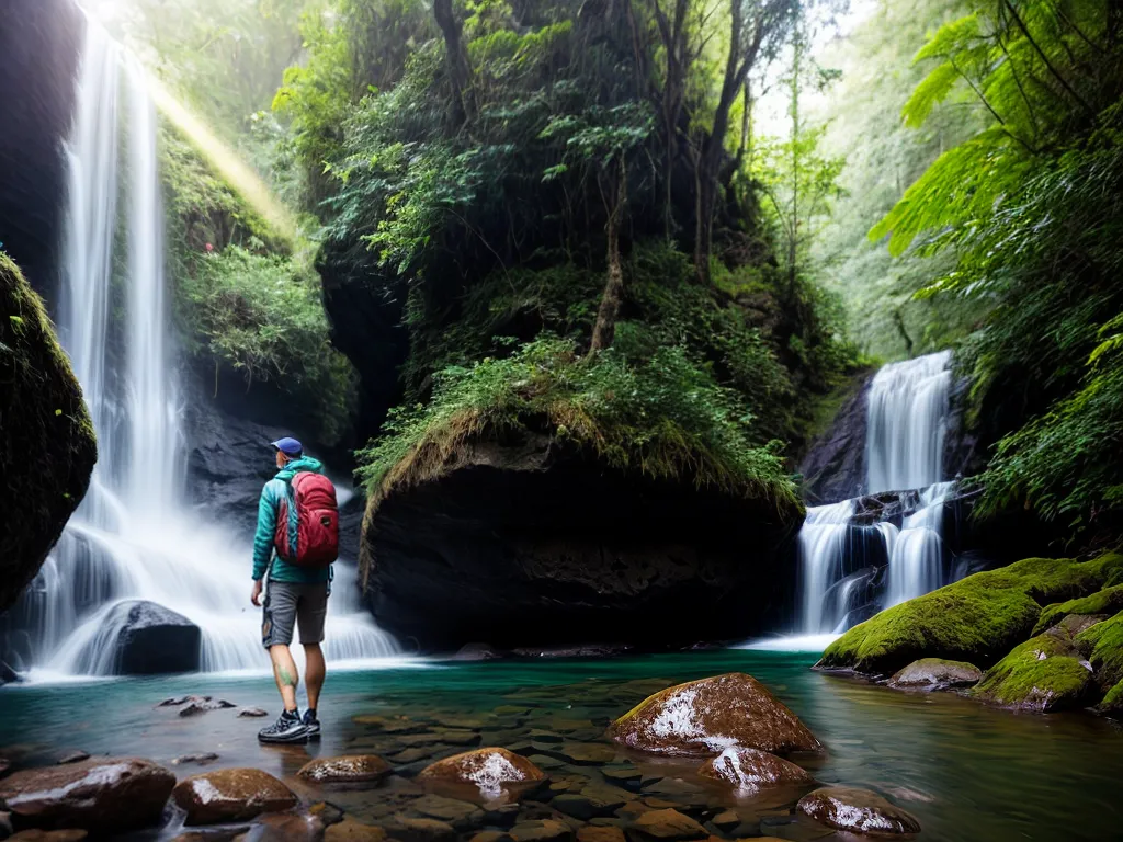 Fotos trilha floresta cachoeira sustentavel