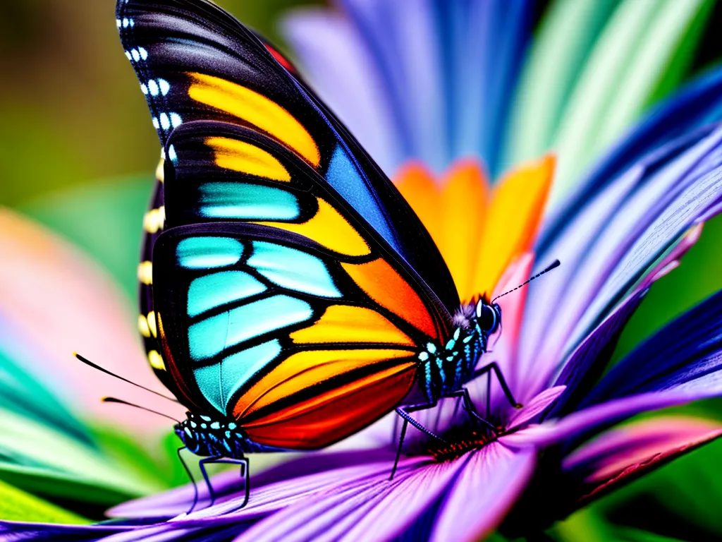 Significado de Sonhar com Borboletas: Descubra os Mistérios dos Seus Sonhos 4 Fotos borboleta colorida flor deslumbrante 1