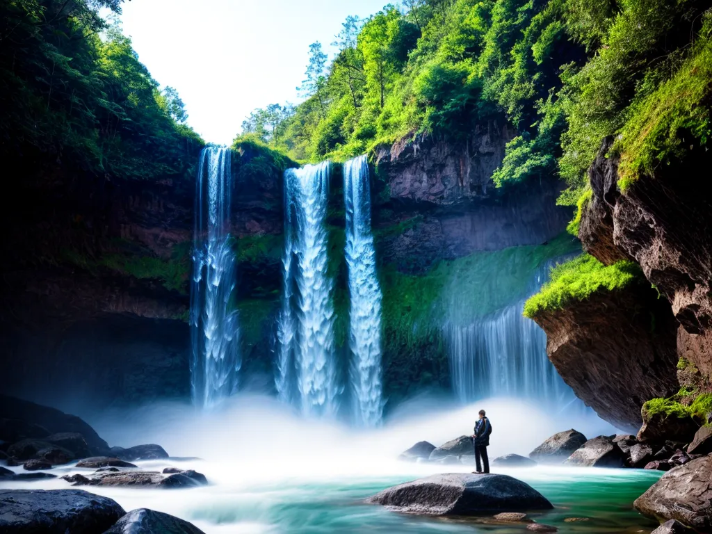 Fotos cachoeira natureza verde serenidade