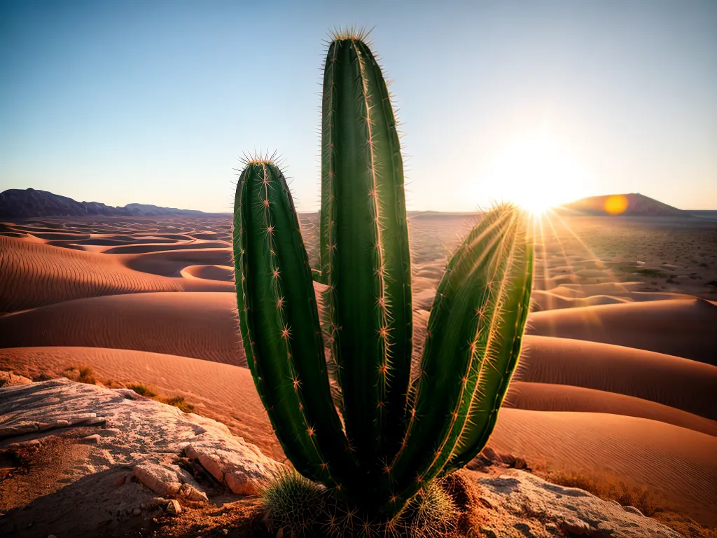 Fotos cacto resiliente deserto