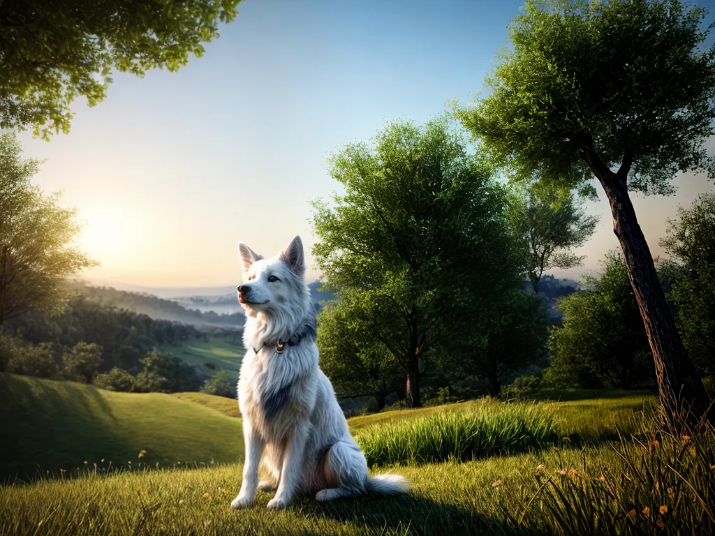 Descubra o Significado de Sonhar com Cachorro Branco 4 Fotos cao branco sereno majestoso 1