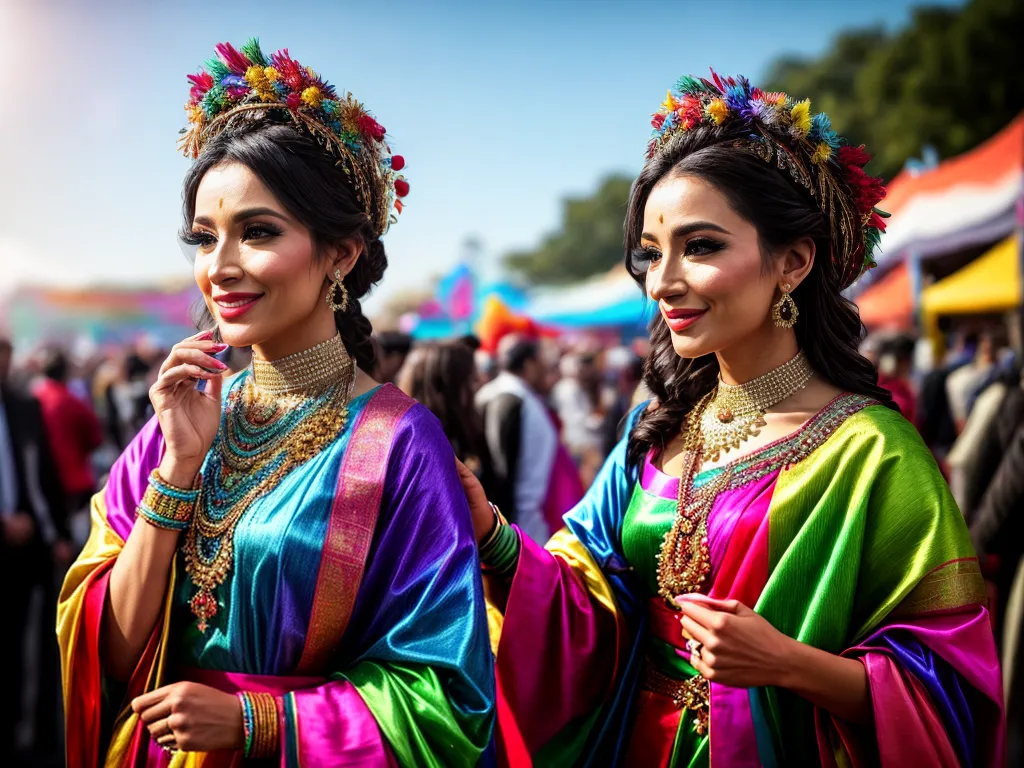 Fotos festival festa multidao colorida