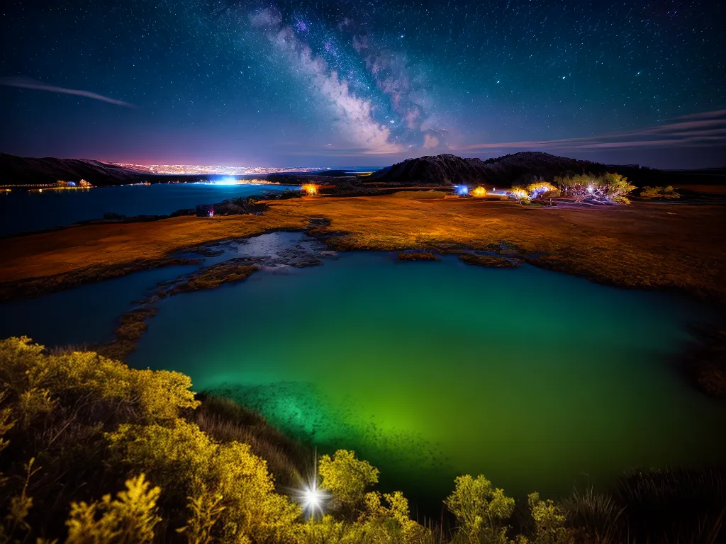 Fotos lagoa estrelas reflexos magia