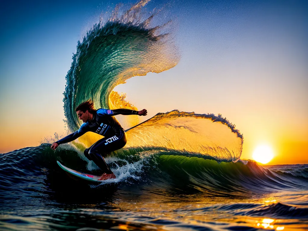 Fotos surfe onda por do sol liberdade