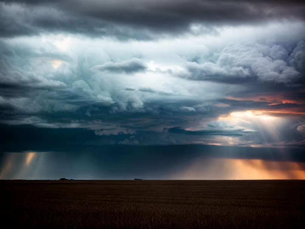 Fotos tempestade sombria paisagem serena